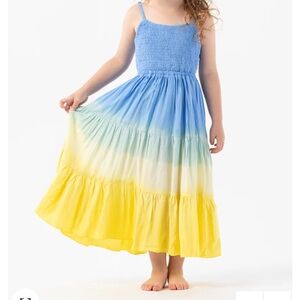 Tiare Hawaii - Kids Avisa Dress in Sky Blue Yellow Ombré 2-4